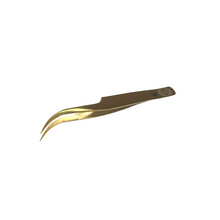 Load image into Gallery viewer, Strong Curved Lash Tweezer- Gold