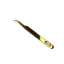 Load image into Gallery viewer, Strong Curved Lash Tweezer- Gold