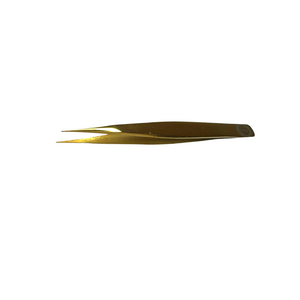 Straight Lash Tweezer- Gold